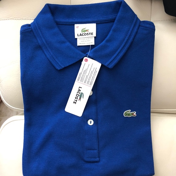 royal blue lacoste t shirt